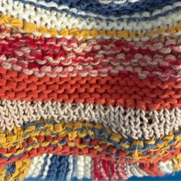 FREE PEOPLE MULTICOLOR CROCHET NORTHBOUND HOBO CROSSBODY BAG BOHO FRINGE - Picture 3 of 7